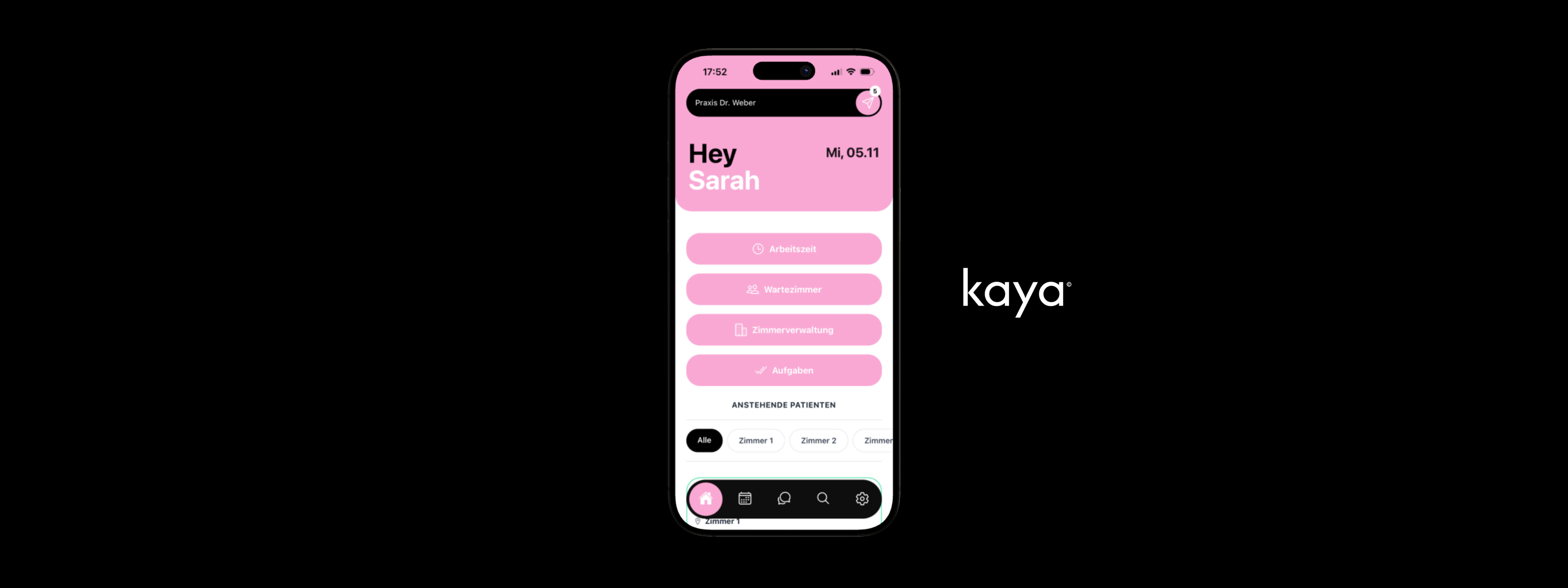 kaya - Mitarbeiter Startseite in der App