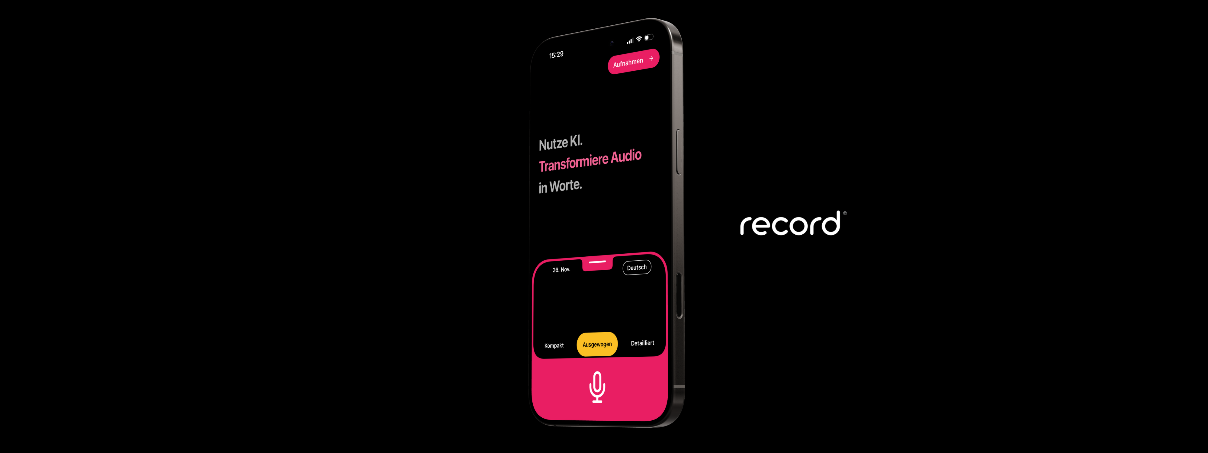 trainity Record - Startseite in der App